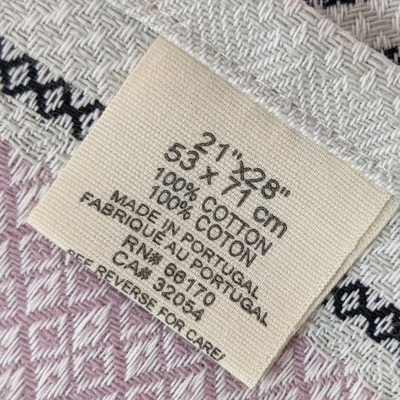 Luxurious Thick European Tea/Guest Towels Cotton Portugal Set 2 Pink/Charcoal - Picture 4 of 6